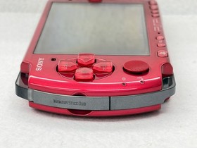 TESTED SONY PSP 3000 RED Console + Charger + battery + 3 games  Region free 32MB