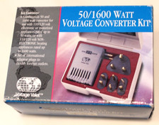 POWER LINE GLOBAL FOREIGN TRAVEL VOLTAGE CONVERTER KIT ADAPTER PLUGS GP-1600