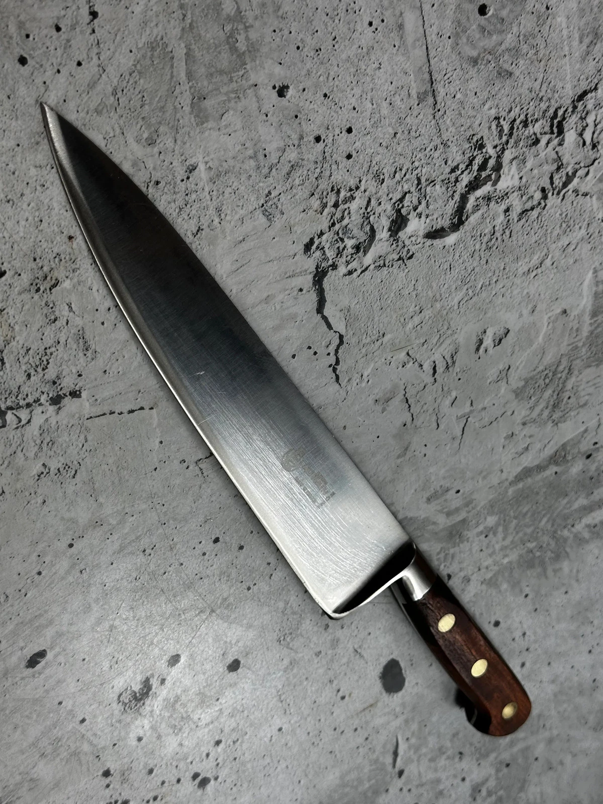Vintage French Chef Knife 220mm High Carbon Steel Made in France 2035