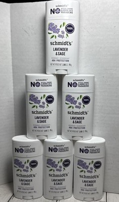 Schmidt's Lavender Sage Natural Deodorant Schmidt No Aluminum 6 Sticks