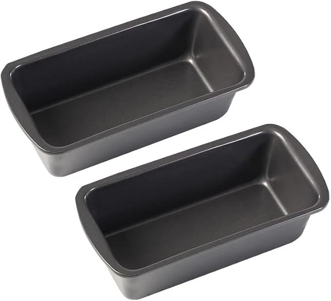 2PCS Small Loaf Pan Baking Bread 1lb Bread Loaf Tin 7.5 x 3.5 x 2.4 inch Banana