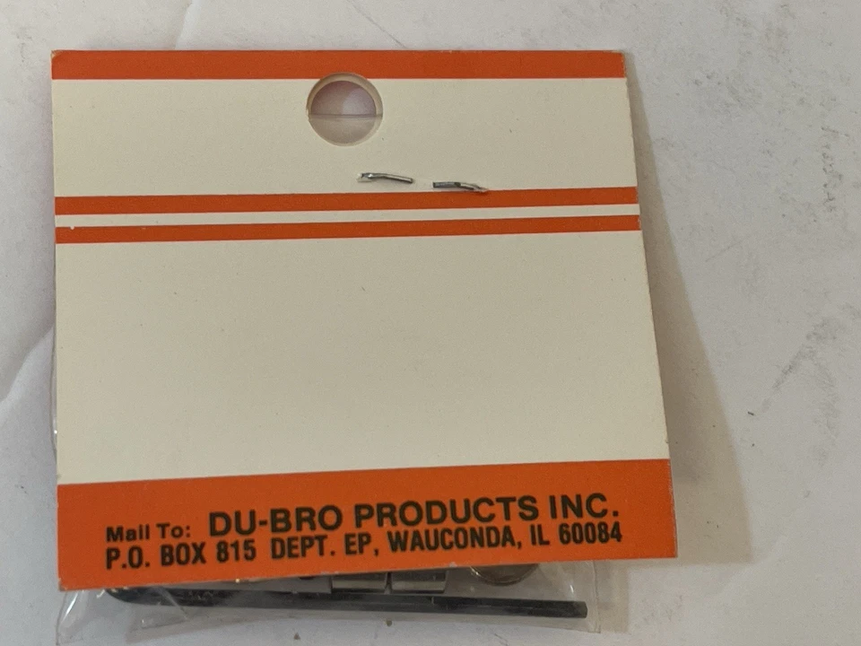 NOS Vintage Du-Bro #140 5/32" Plated Brass Dura-Collars 4 Pack R/C RC Model Part - Image 2 of 4
