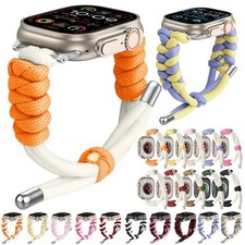 For Apple Watch 11 10 9 8 7 6 Women Rope Nylon Loop Band Strap 44/41/45/42/46mm
