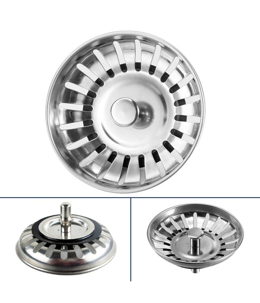 Tappo Lavello 83mm Cucina Ricambio Lavandino Rifiuti Scarico Piletta Universale