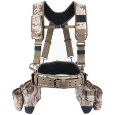 MELOTOUGH Camo Tool Belt with Suspenders Camouflage Tool Pouch Supenders Fram...