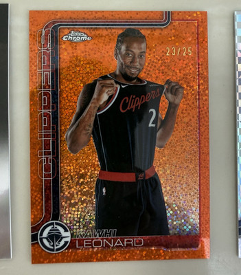Topps Chrome Kawhi Leonard #24 Clippers Orange Parallel 23/25 2025/26 🔥🔥🔥🔥