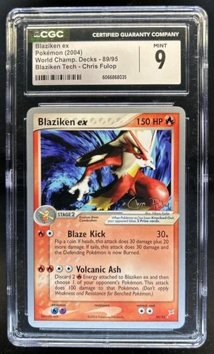 2004 Pokemon EX Team Magma vs Aqua Blaziken #89/95 CGC 9