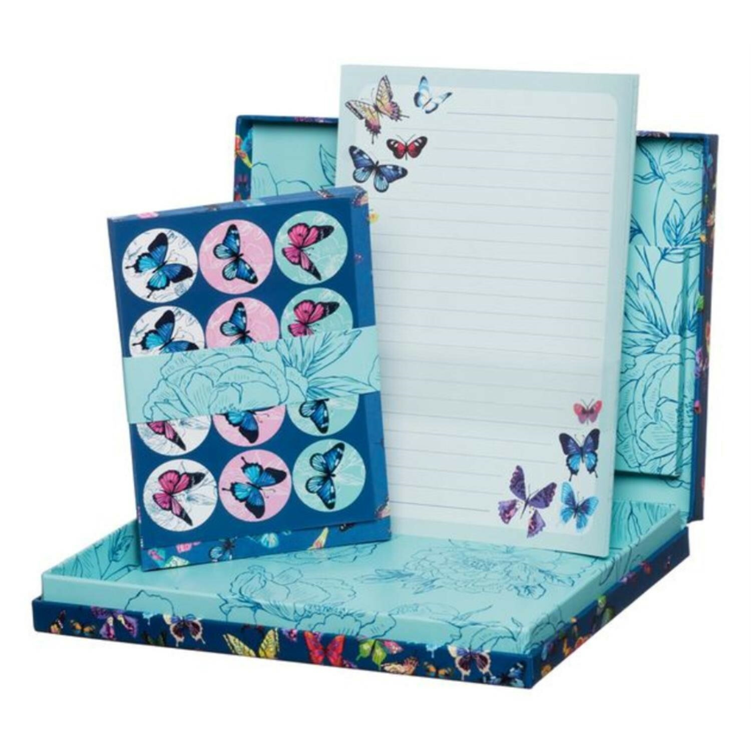 WHSmith Flutterby Boxed Writing Set Contains 30 Sheets Of A5 Size