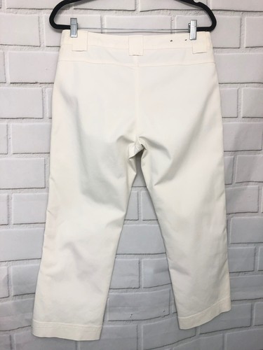 Banana Republic Women's Martin Fit White Capris Cropped Pants Size 10 - Picture 2 of 5