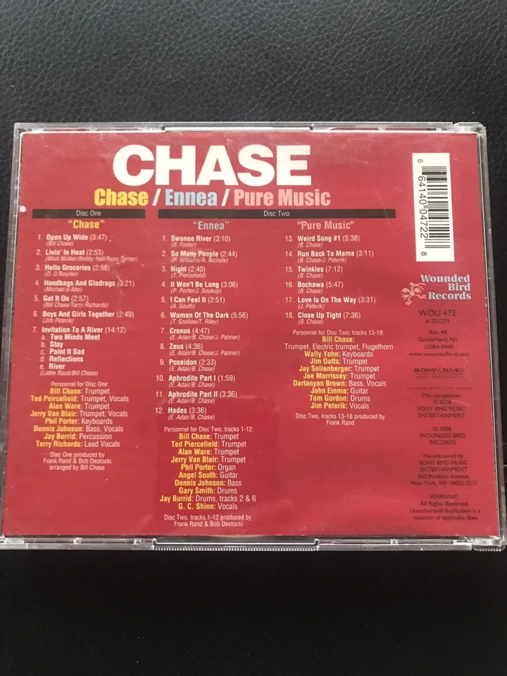CHASE - Same + Ennea + Pure Music , 3 LP’s On 2 CDs , 1998 , Rock , Jazz - Bild 2 von 3