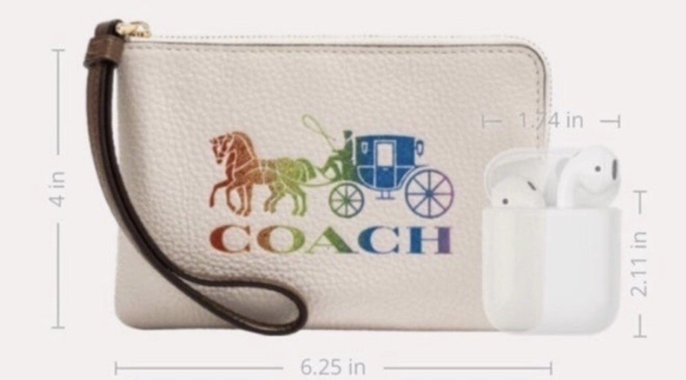 Coach pride rainbow backpack bookbag and WRISTLET with horse and