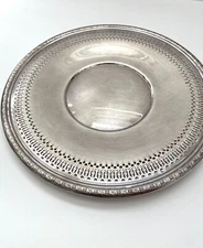 VTG Silver Plate Tray Weidlich Bros Pierced Edge 