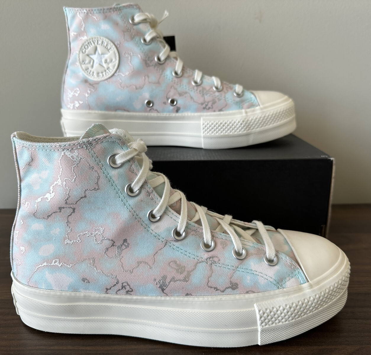 CONVERSE WMN CHUCK TAYLOR ALL STAR LIFT PLATFORM HIGH 'MARBLE' LT DEW -  A02033C | eBay