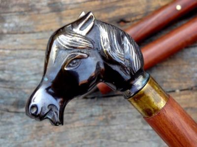 Brass Nautical Wooden Knob Handle Walking Stick Chrome Cane new designer
