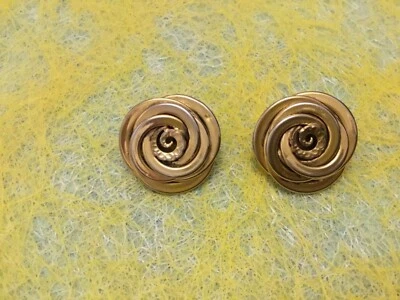 boucles d'oreilles dorées TARATATA en très bon état. - Photo 1/4