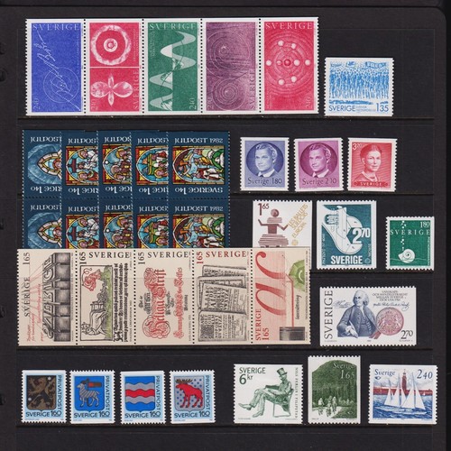 Schweden - 35 postfrische Briefmarken, Kat. 40,00 $