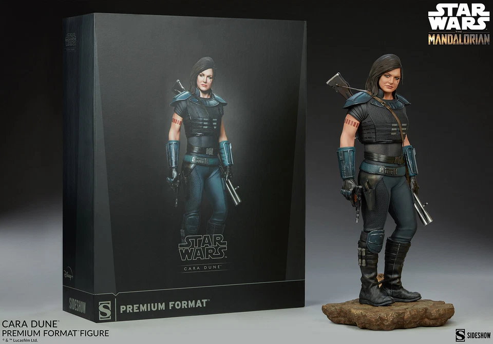 Star Wars The Mandalorian Gina Carano Cara Dune Premium Form Statue 1/4 Sideshow - Image 2 of 4