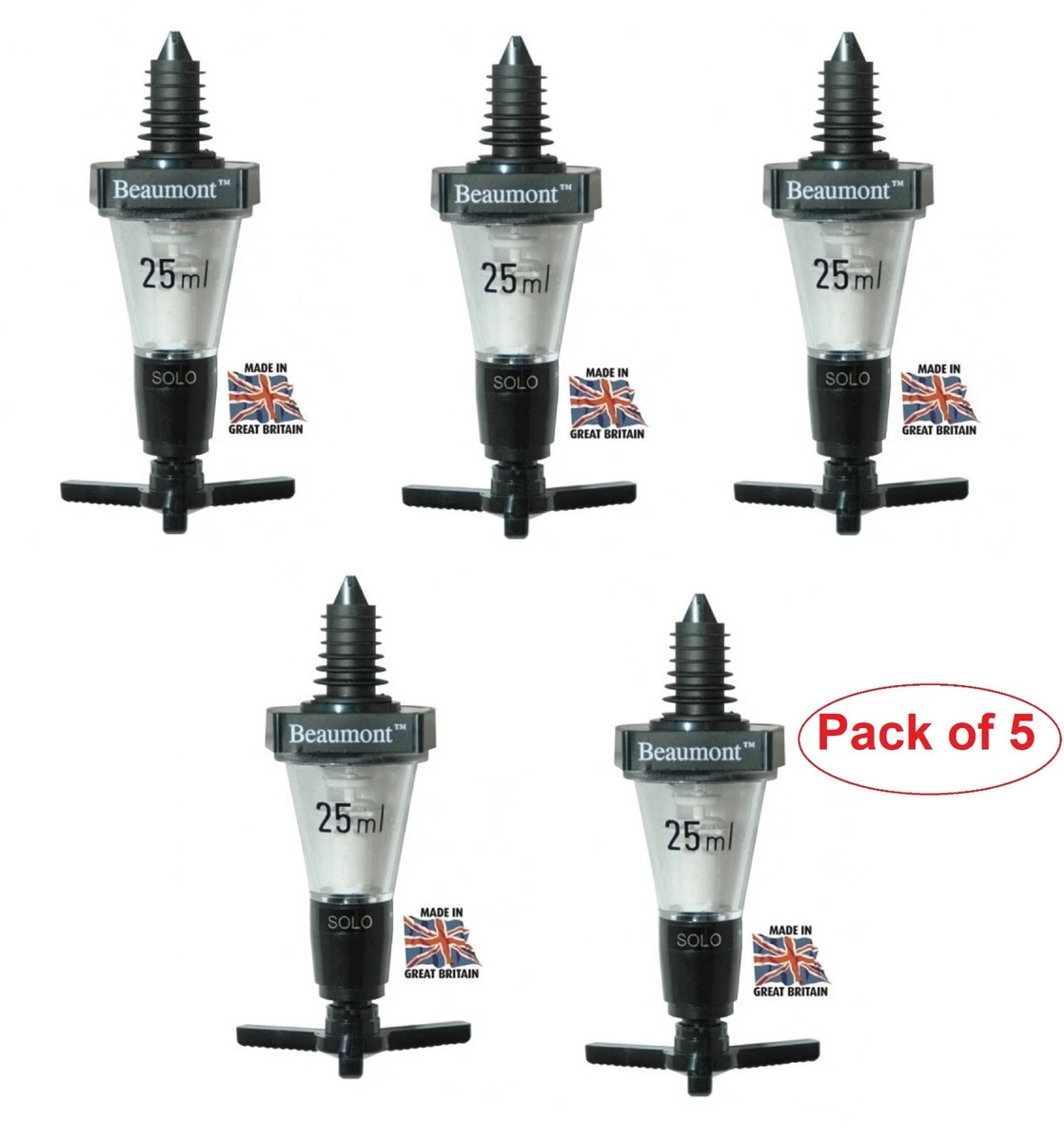 Distributore Di Liquori Beaumont 35 Ml - Dosatore Ottico A Muro Per Bar, Professionale Antigoccia (Cromato)