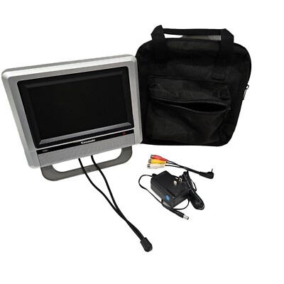 Kawasaki AVM678 LCD 7'' Monitor + 2 Plugs & Case - Meant For Portable DVD Players