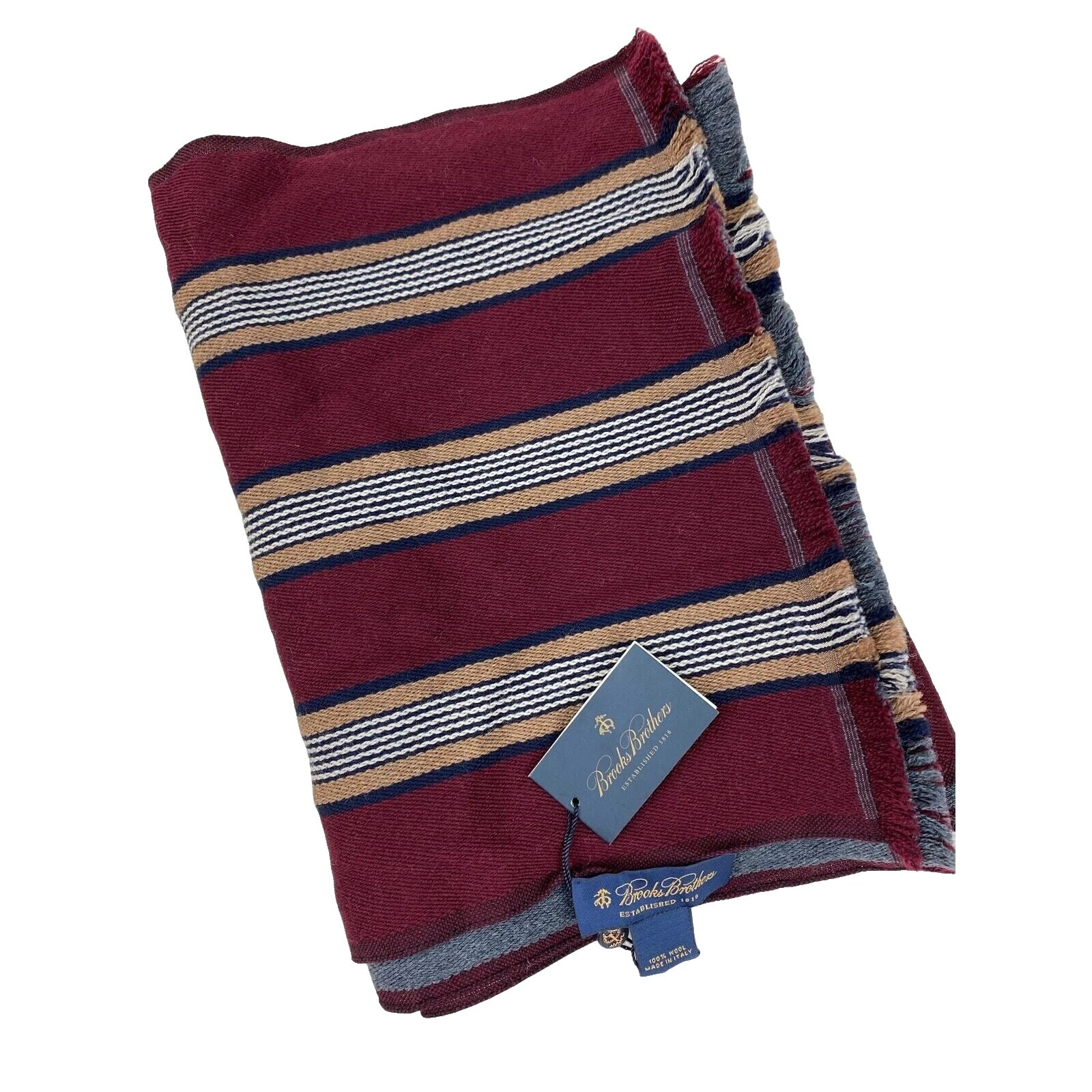 Brooks Brothers 100% 羊毛围巾男士