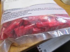  100 22-18 AWG Red Nylon Fully Insulated Butted Seam Female Disconnect