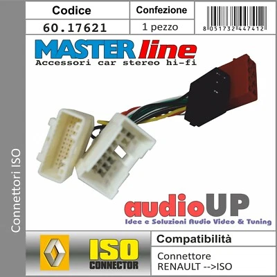 Connecteur Radio Original A ISO Pour RENAULT TRAFIC 2012->2014 Adaptateur Stéréo - Photo 1/2