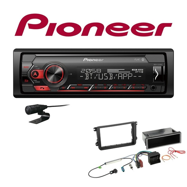 Pioneer 1-DIN Bluetooth Autoradio Android USB FüR Volkswagen VW Beetle Schwarz-image