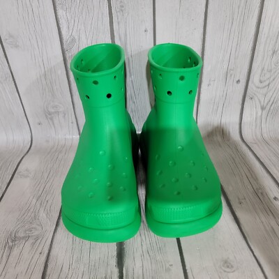 Crocs Classic Green Crush Platform Rain Boots - Women's Size 7