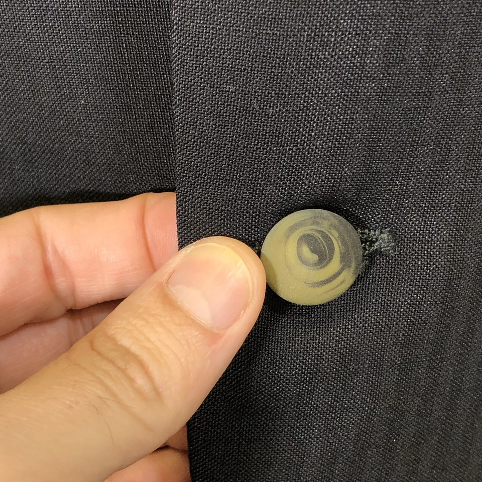 De Colección Años 50 Rockabilly Negro Esmoquin Piel de Tiburón Traje Seda Lana Formal Boda Esmoquin 40 Foto 4 de 4