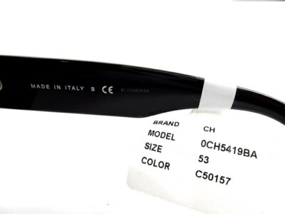 CHANEL Rhinestone Logo Coco Mark Mirror Lens Double Bridge Style