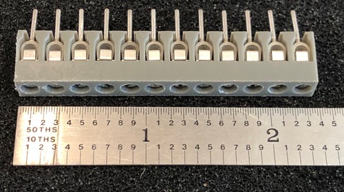 12 Position PCB Mounted Screw Terminal Strip 0.2" Spacing - Picture 2 of 5