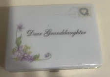 Porcelain  Music Box “Dear Granddaughter” Ardleigh Elliott Heirloom Collection