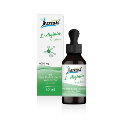 Increase L-Arginin Tropfen - 60ml - 10.000mg L-Arginin pro Tagesdosis -Vegan