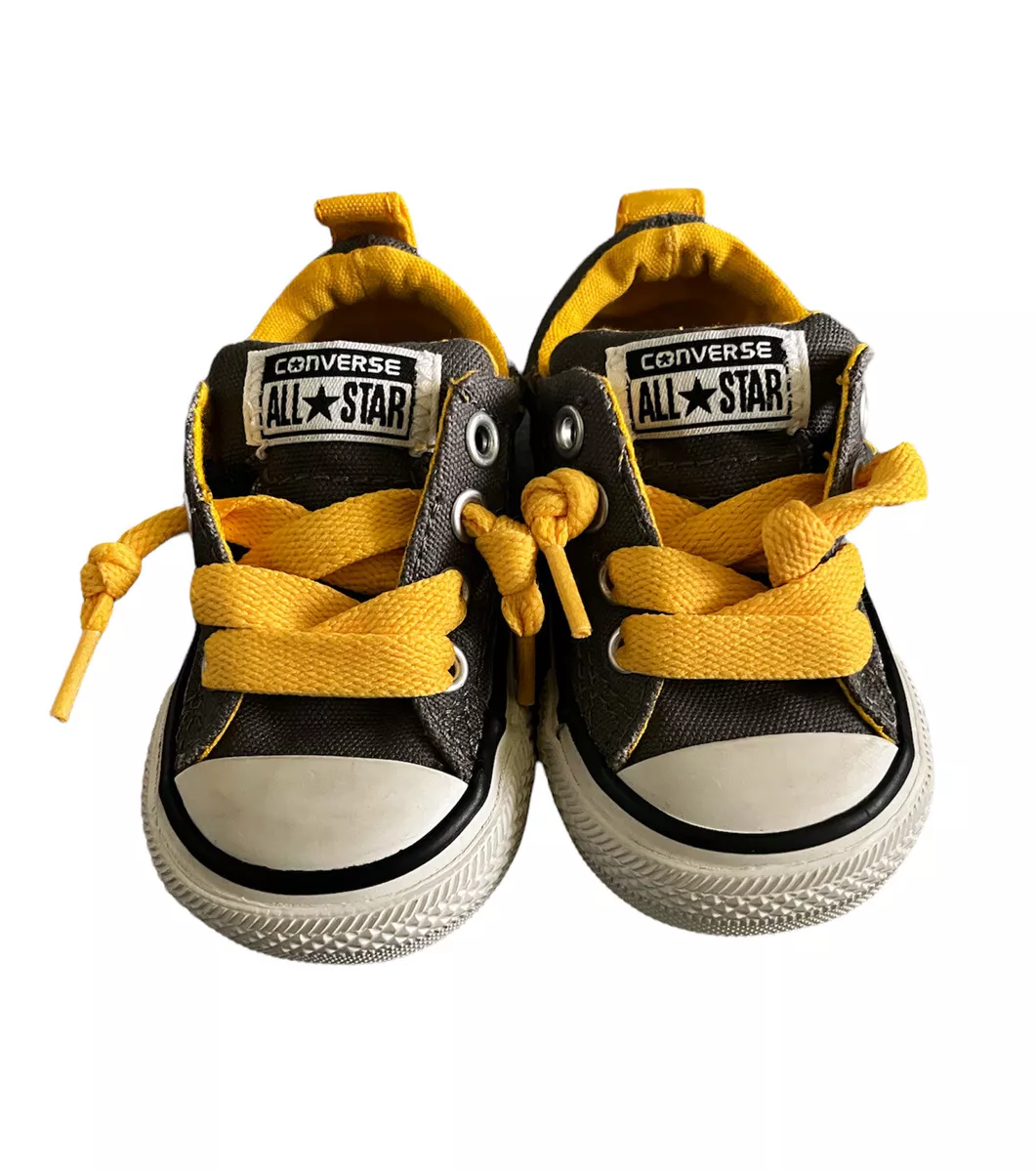 Bakken Grootste Scherm CONVERSE NWOB Infant/toddler baby sz3 Gray/Yellow chuck low top sneakers Reg.$40 | eBay Bakken Grootste Scherm CONVERSE NWOB Infant/toddler baby sz3 Gray/Yellow chuck low top sneakers Reg.$40 | eBay