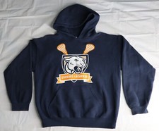 GILDAN boys COUGAR LACROSSE navy blue hoodie size M