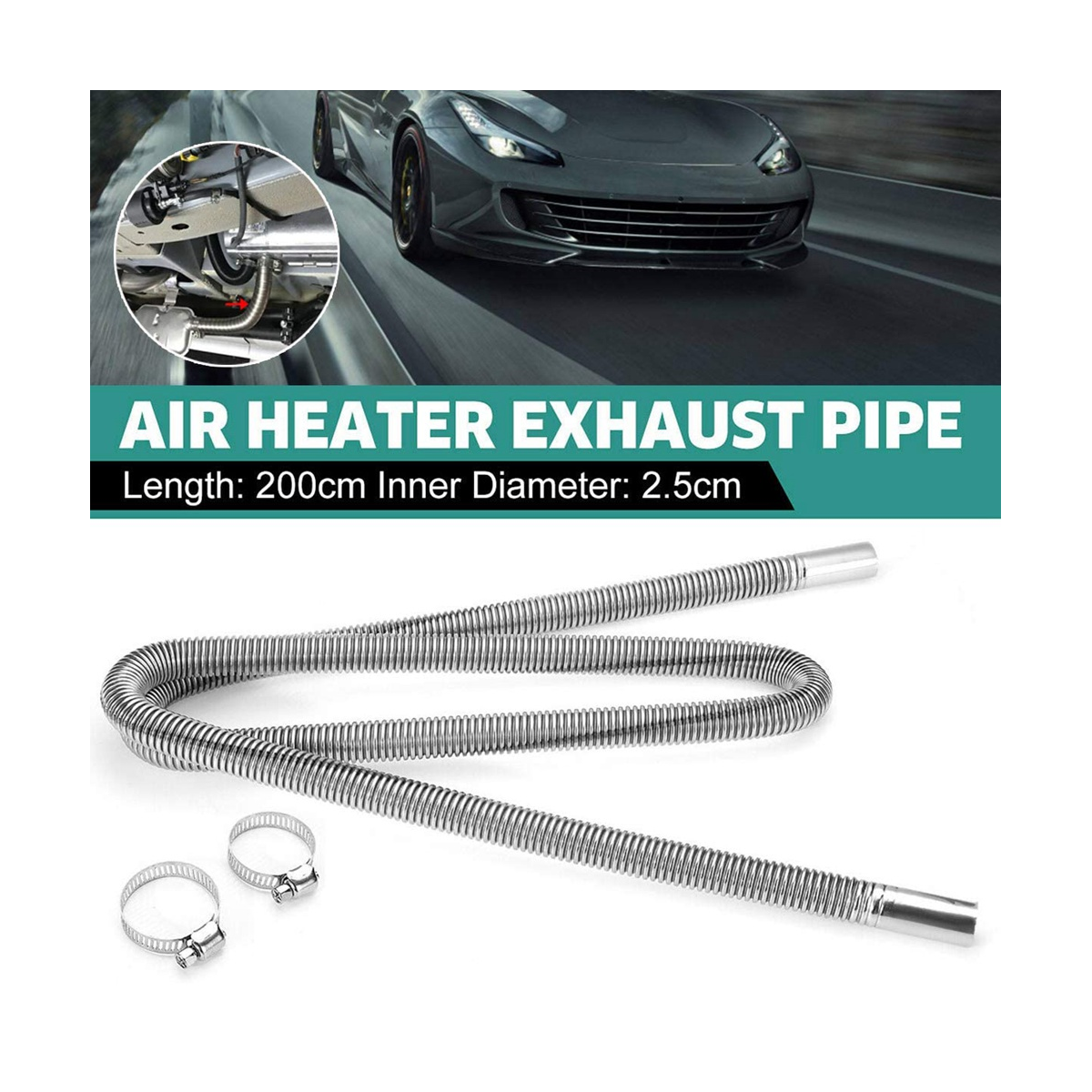 1X(1 Pcs Air Heater Exhaust Pipe Stainless Steel Exhaust Pipe M5C9)ed