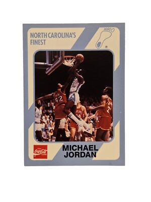 Michael Jordan 1989 North Carolina Finest Coca Cola Trading Card