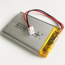 3.7V 1000mAh Lipo Rechargeable Battery JST 2.0mm 2P plug For GPS Recorder 503450