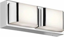 Kichler Nita LED Chrome Linear Bath Medium Wall Light Orig $297