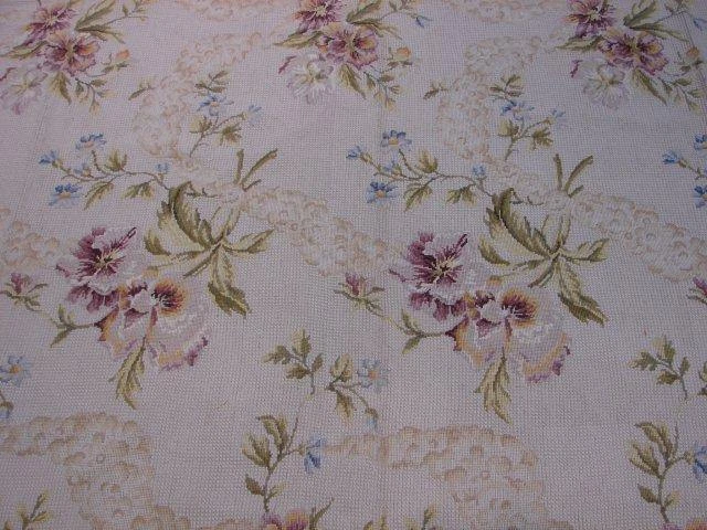 8x10' Light Purple Double Knot SPRING Needlepoint Rug 9239 - Image 3 of 4