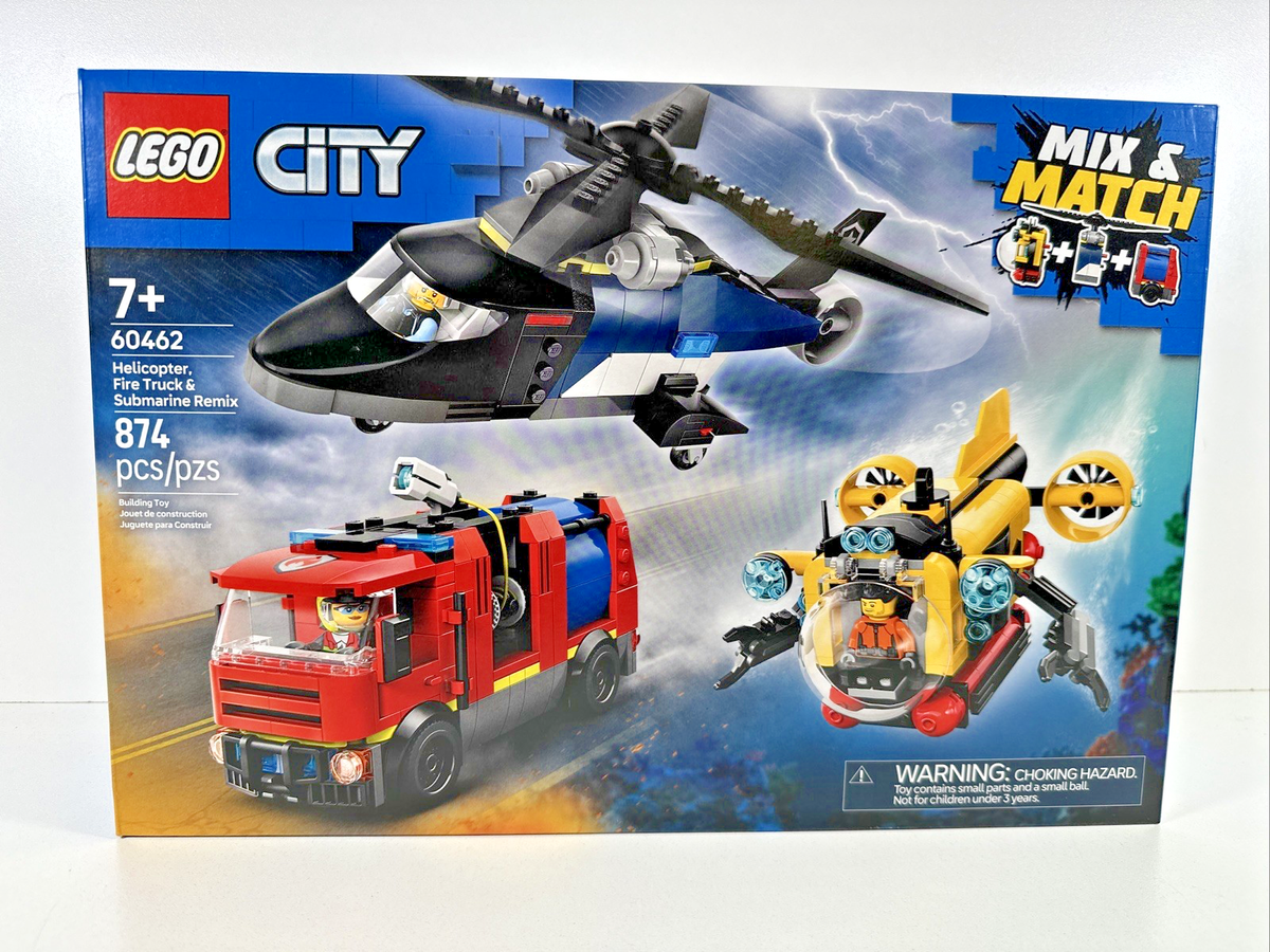 LEGO CITY: Helicopter, Fire Truck & Submarine Remix (60462) - NEW