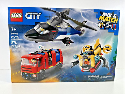 LEGO CITY: Helicopter, Fire Truck & Submarine Remix (60462) - NEW
