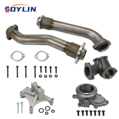 Bellowed Up Pipes Housing Turbo Pedestal For 1999.5-2003 Ford 7.3L Powerstroke