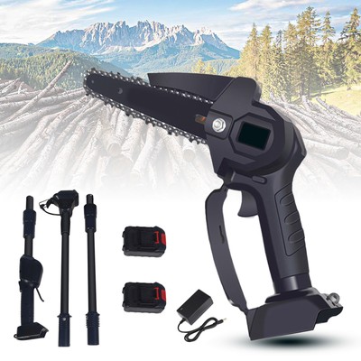 Electric Pole Chainsaw Pruner 6 Inch Telescoping Pole Tree Branch Cutting Tool
