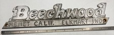Vintage Travel Trailer Beechwood Emblem - Hemet Calif - Elkhart Ind