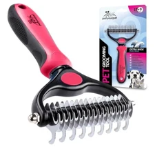 2 Side Pet Comb Tool Brush Pet Grooming Shedding Undercoat Dog Cat Wide NEW