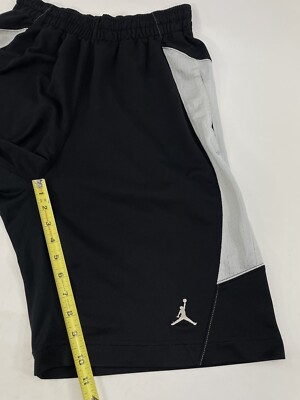 Jordan Shorts Mens Medium Black Dri-Fit Mesh Athletic Basketball