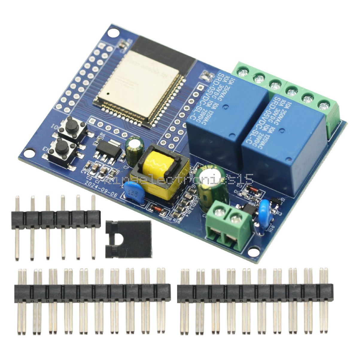 ESP32 30A 2-Kanal Relaismodul Mit AC 220V Und Bluetooth WiFi – Entwicklungsboard Für Sekundäre Entwicklung, UART & Fernsteuerung