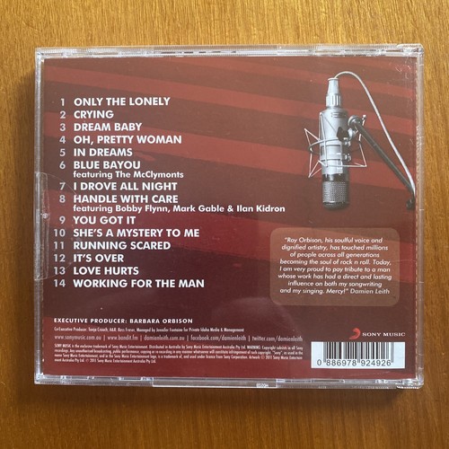 DAMIEN LEITH: ROY A TRIBUTE TO ROY ORBISON CD 2011 OZ SELLER - Picture 2 of 3