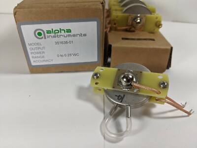 Alpha Instruments Sensor Device Part # 351638-01 Range 0 to 0.25''WC Lot of 5